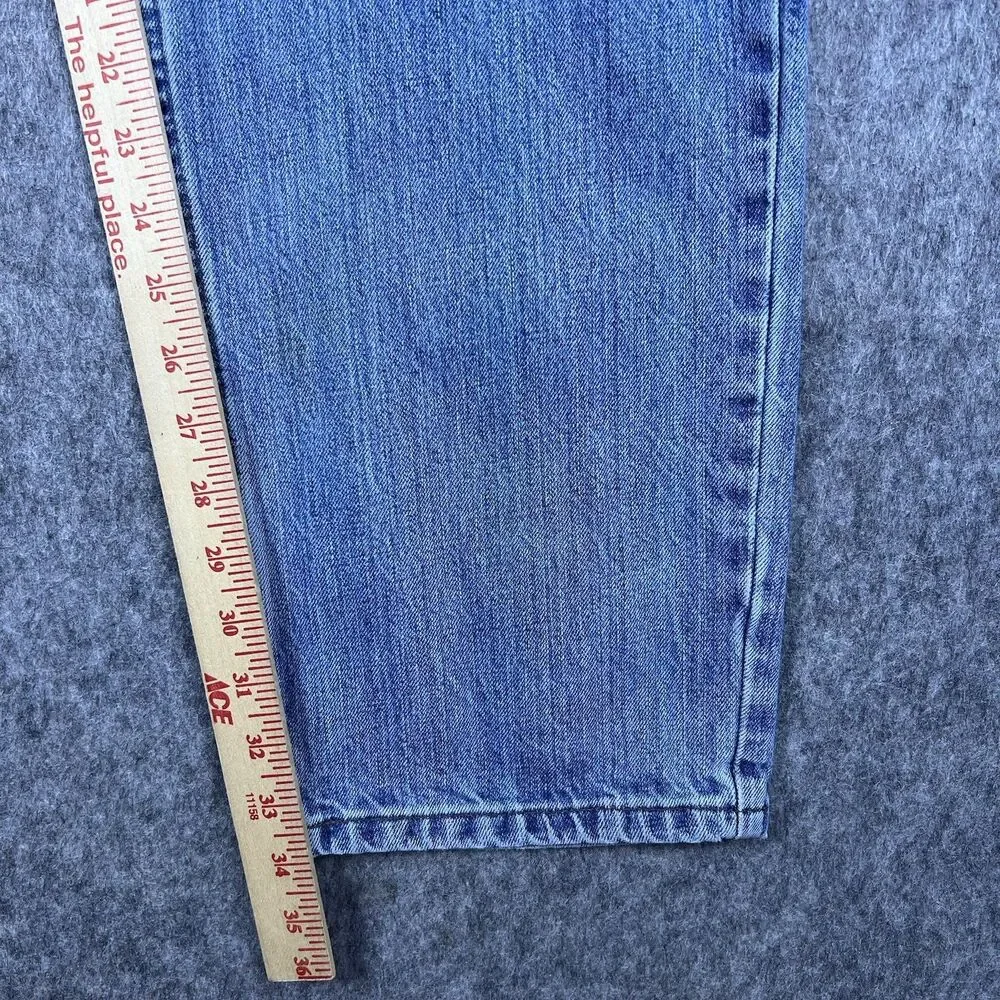 Vtg Harley Davidson Men's Jeans Light Wash Blue Denim Biker Cotton Y2K Sz 36x34